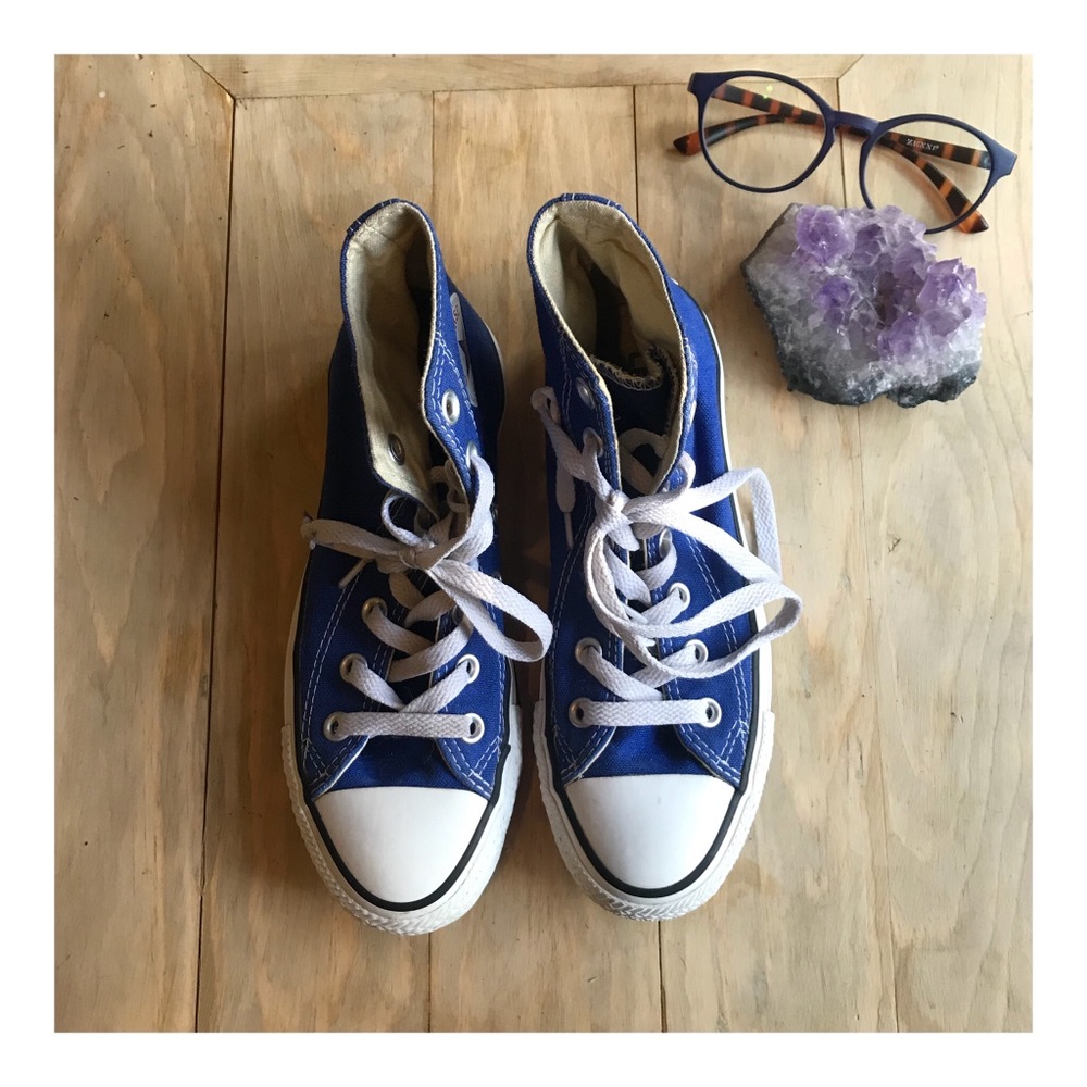 Royal Blue High Top Converse